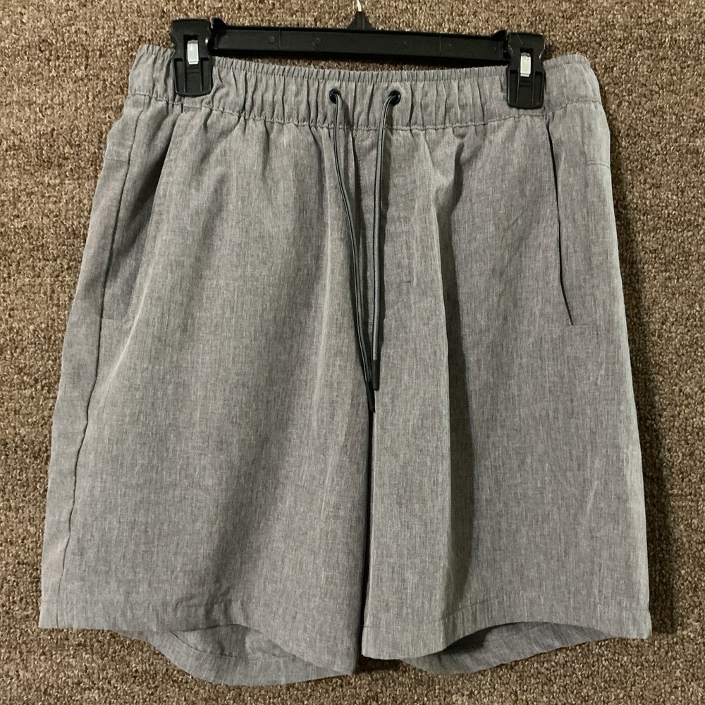 Eddie Bauer men's gray woven‎ tech shorts M Drawstring L EMS0864S - Picture 2 of 6